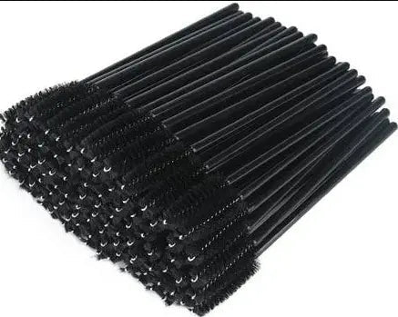 50 PCS Black Disposable Mascara Wands – Perfect for Lash & Brow Styling! - Enhanced Estetic