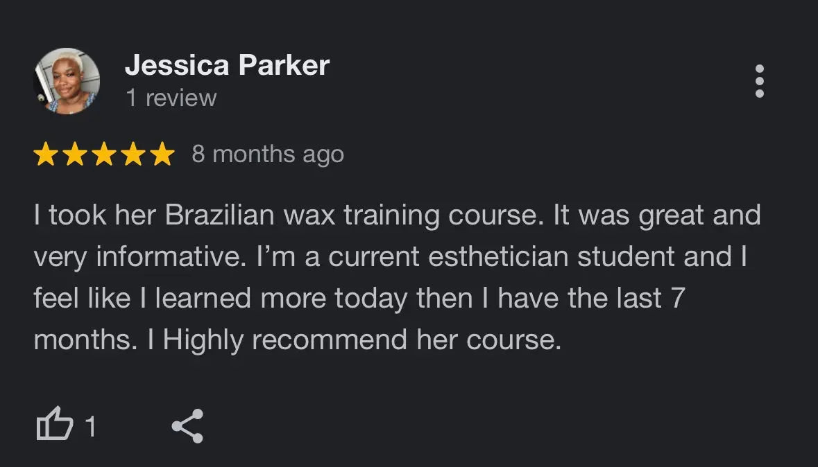 ATLANTA 1 on 1 Brazilian Waxing Certification Course - Enhanced Estetic