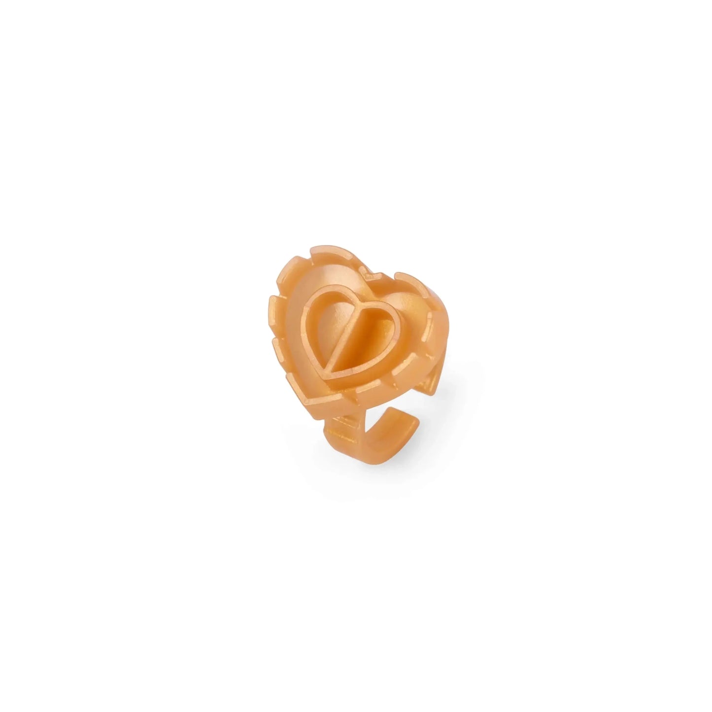 Golden Heart Adhesive Rings (Pack of 100) - Enhanced Estetic