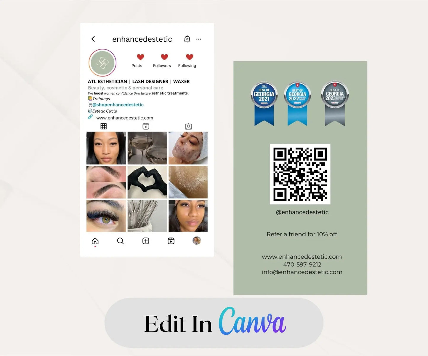 IG Business Cards - Enhanced Estetic